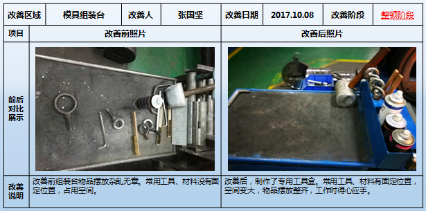  修磨組裝臺(tái)的改善